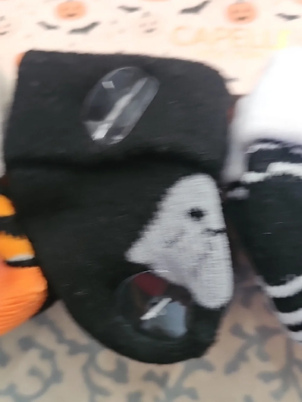 Capelli of New York Kids Halloween Sock Pack - Black, White, Gray, Orange
